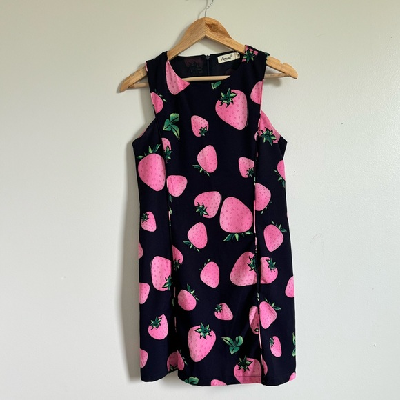 Strawberry Navy Blue Mini Dress, Size M. Purchased from Spain. - Picture 1 of 6